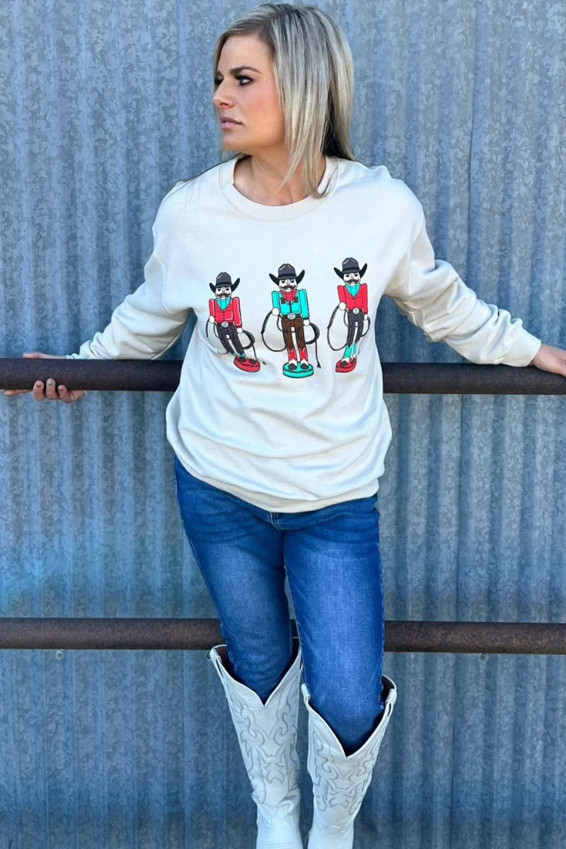 Roping Around The Christmas Tree Pullover