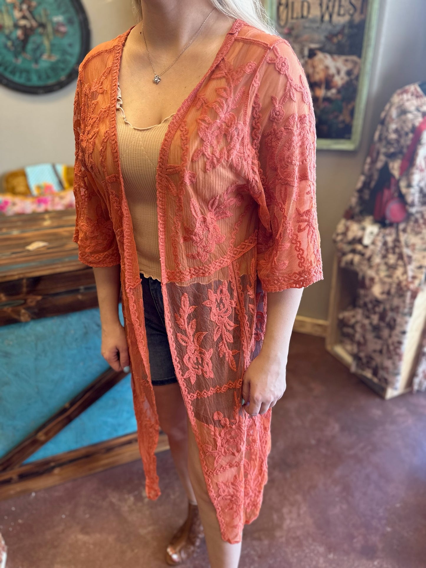 Savanna Jane Orange Cardigan