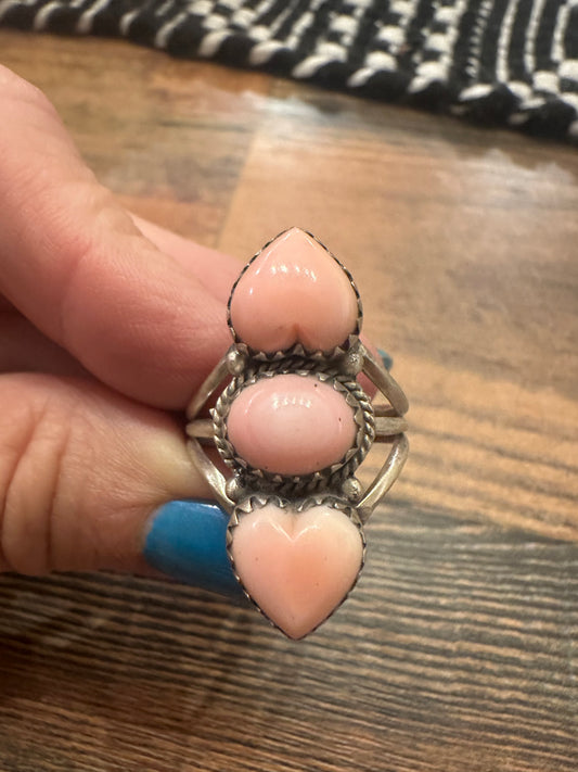 Opal Pink Conch Ring