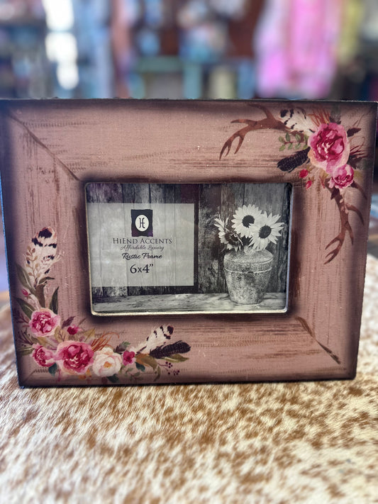 Rose Antler Picture Frame