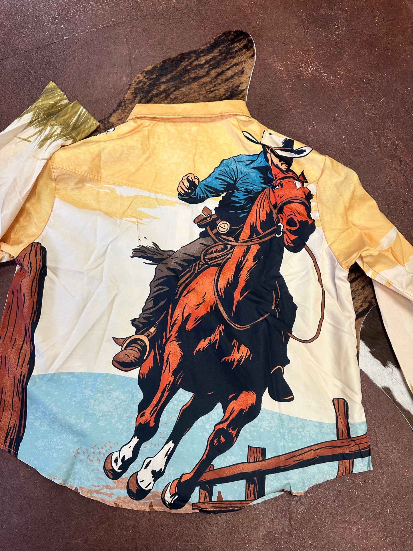 Cowboy Rancher Pearl Snap Shirt with Shorts