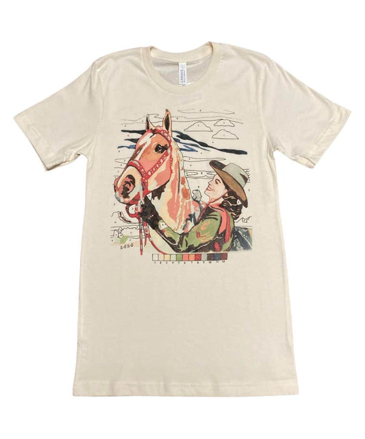 Paint By Numbers Cowgirl Tee