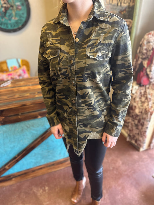 American Bazi Camo Jean Jacket