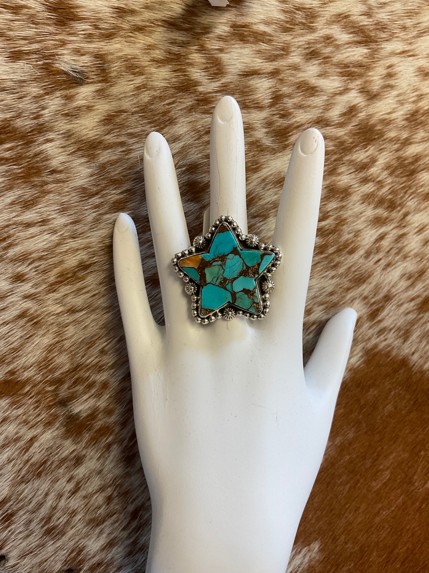 Genuine turquoise/sterling silver rings