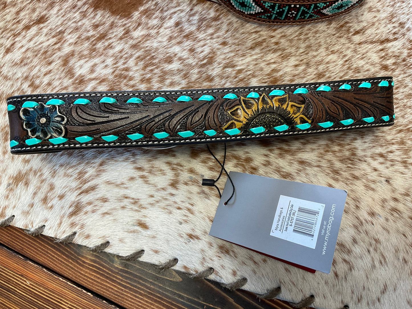 Myra Tooled Leather Dog Collar