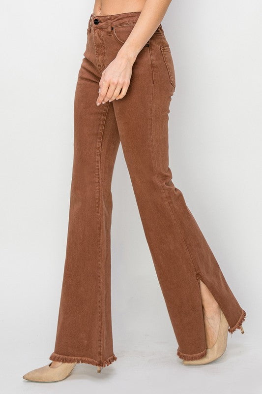 Risen High Rise Flare Side Slit Pants