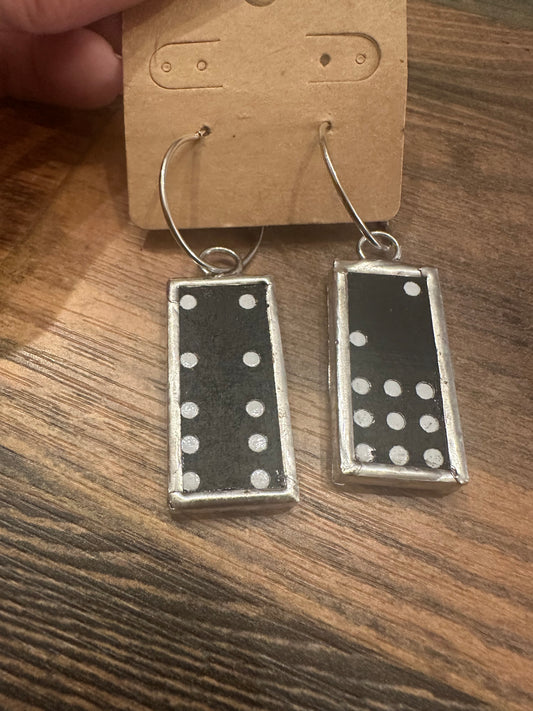 Black Domino Earrings