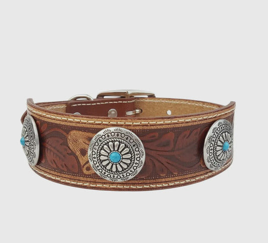 Cowboy Concho Dog Collar