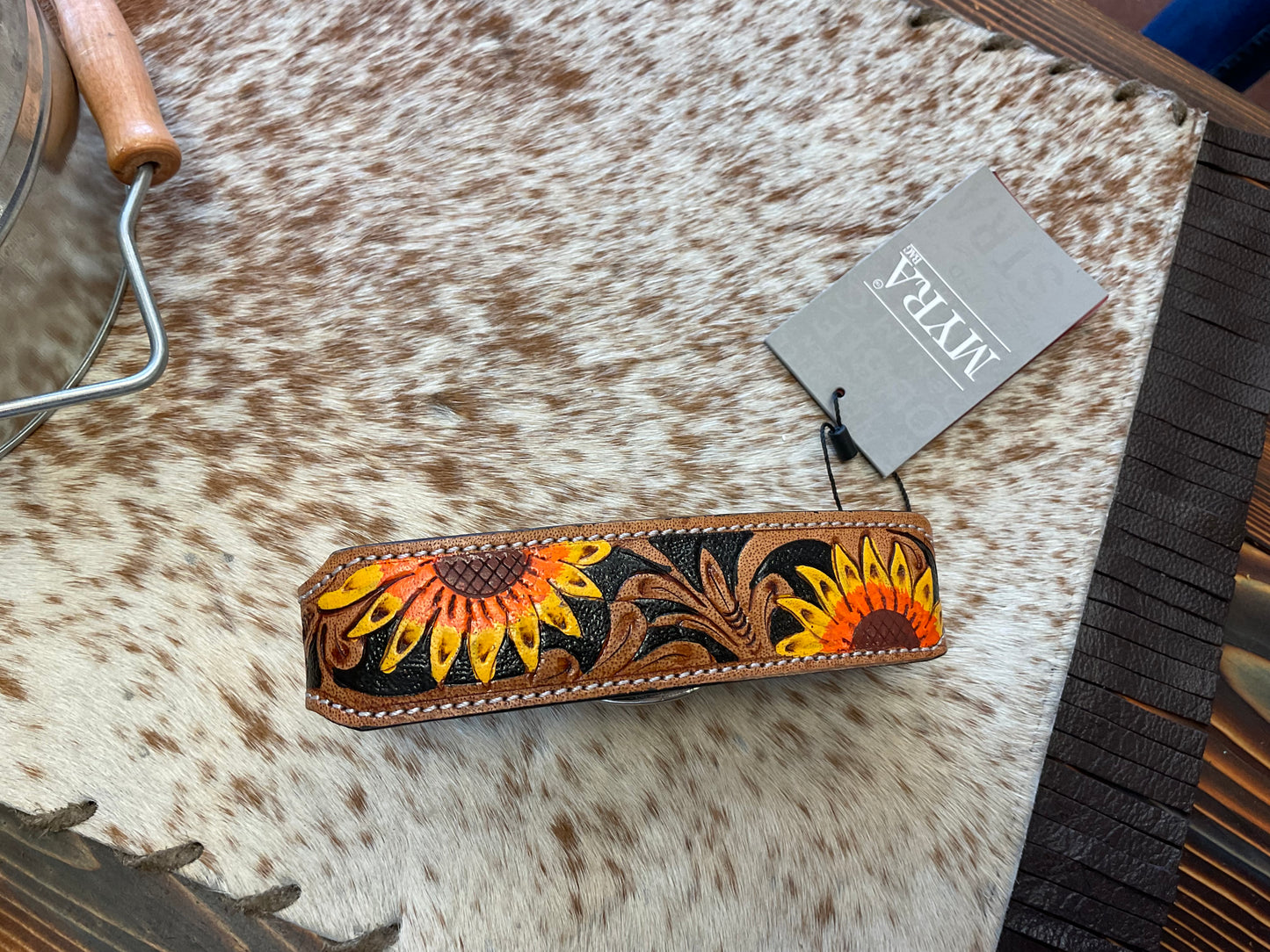 Myra Tooled Leather Dog Collar