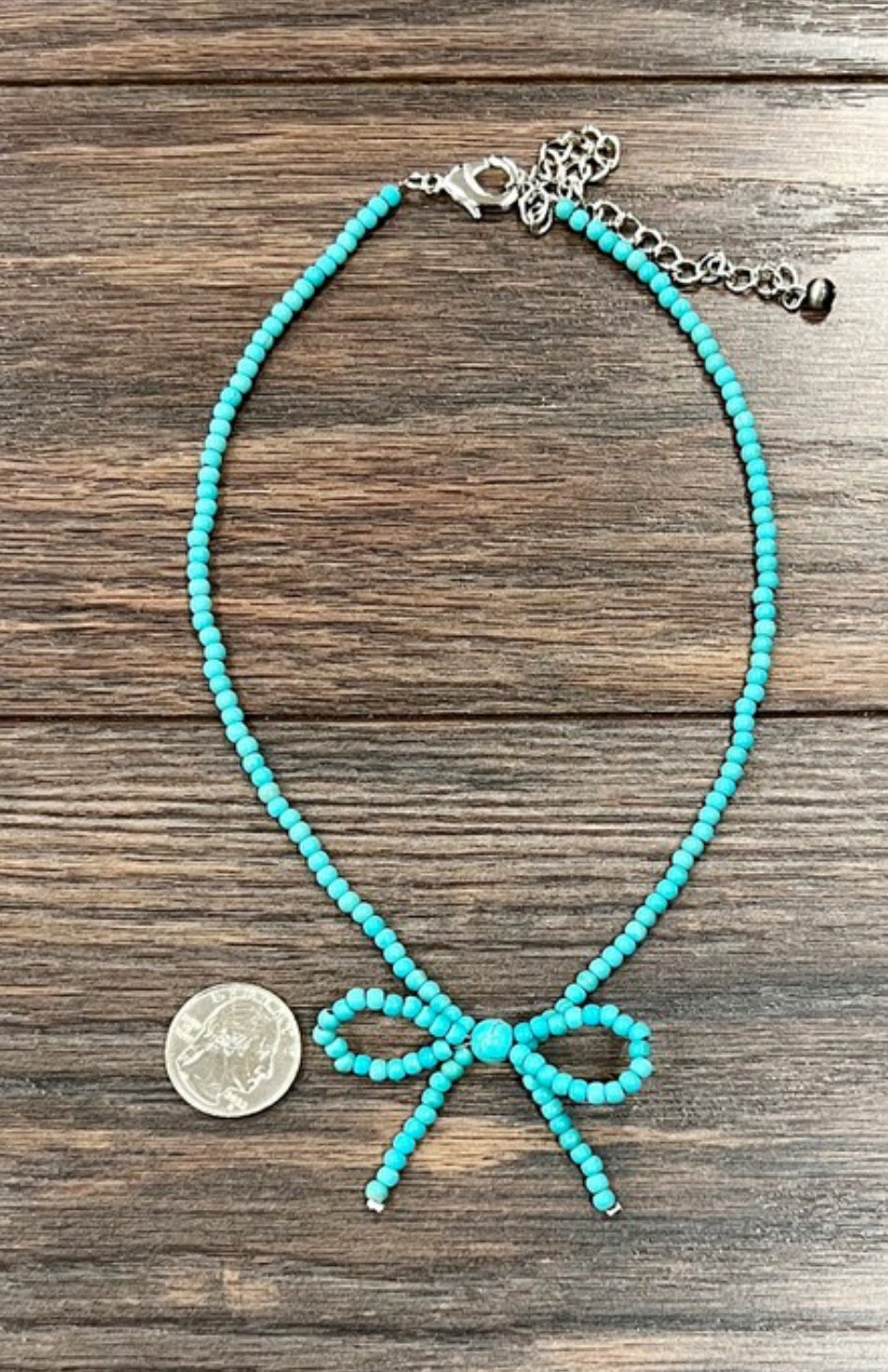 Turquoise Bow Necklace