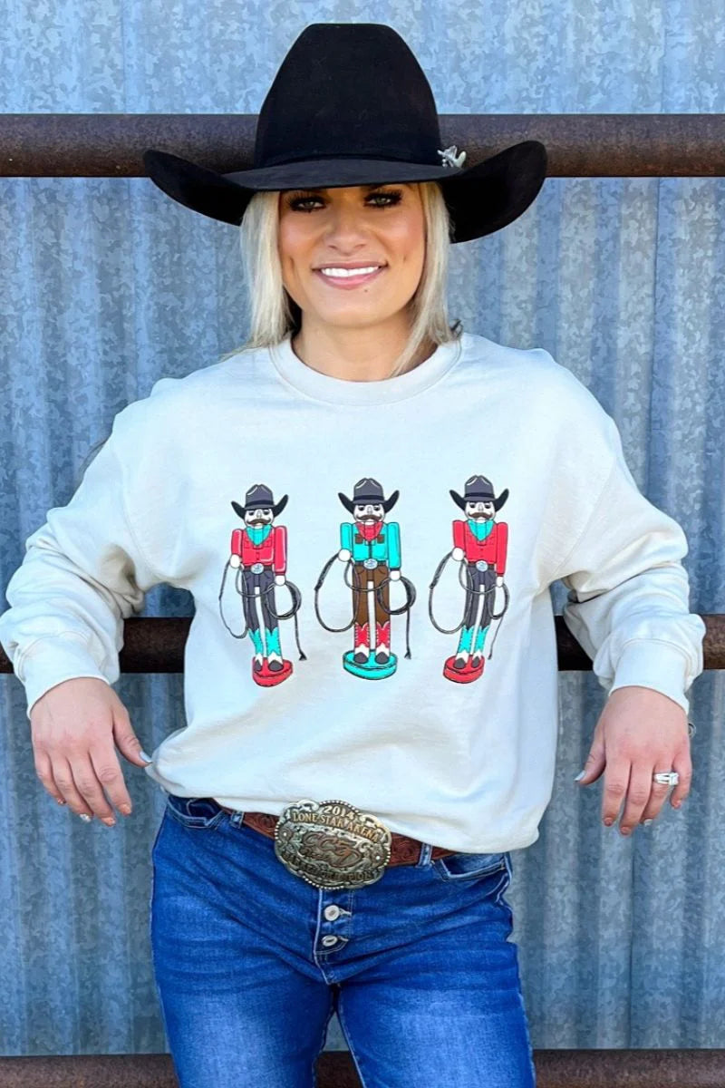 Roping Around The Christmas Tree Pullover