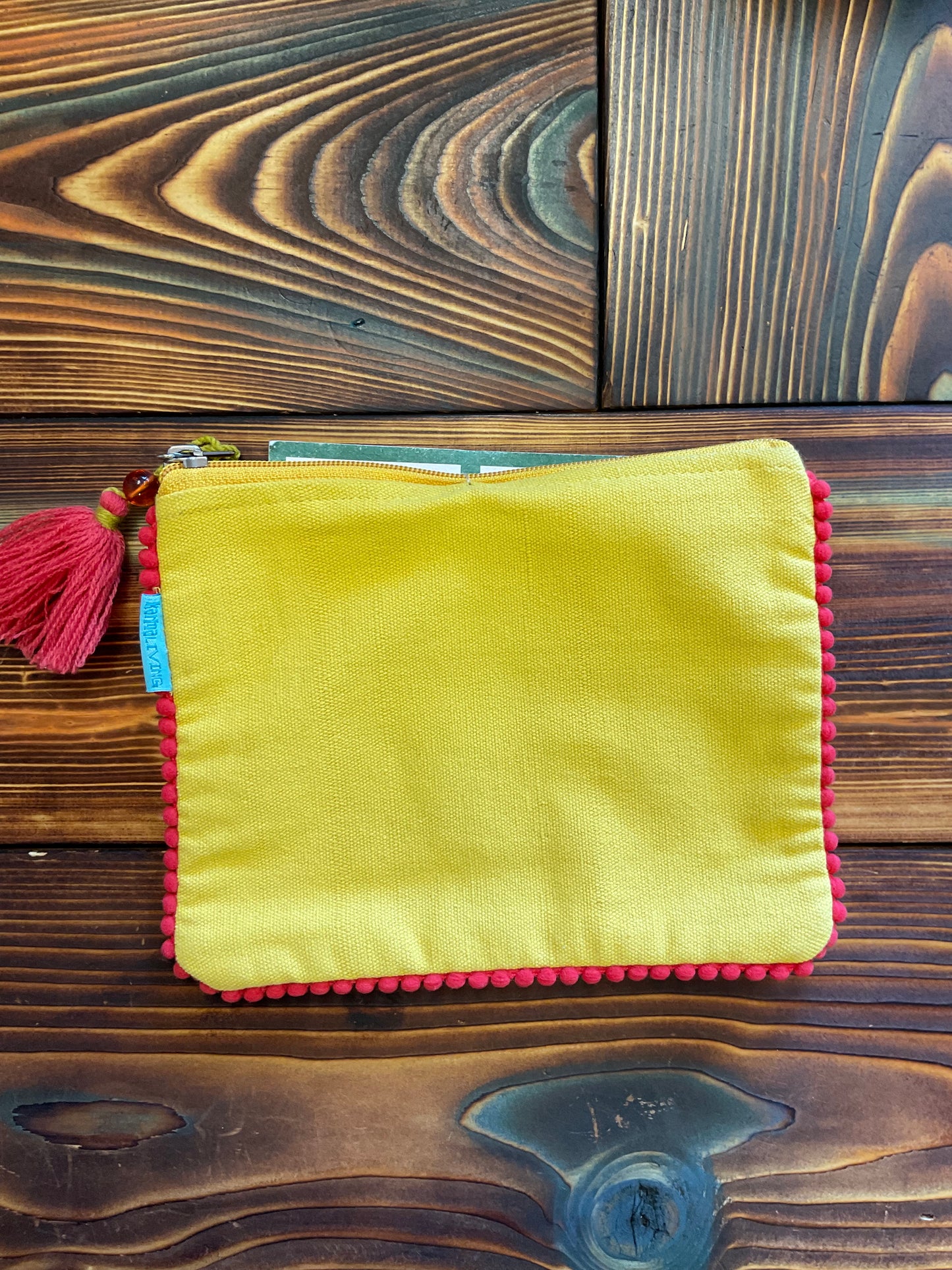 Buffalo Wildflower Yellow Embroidered Pouch