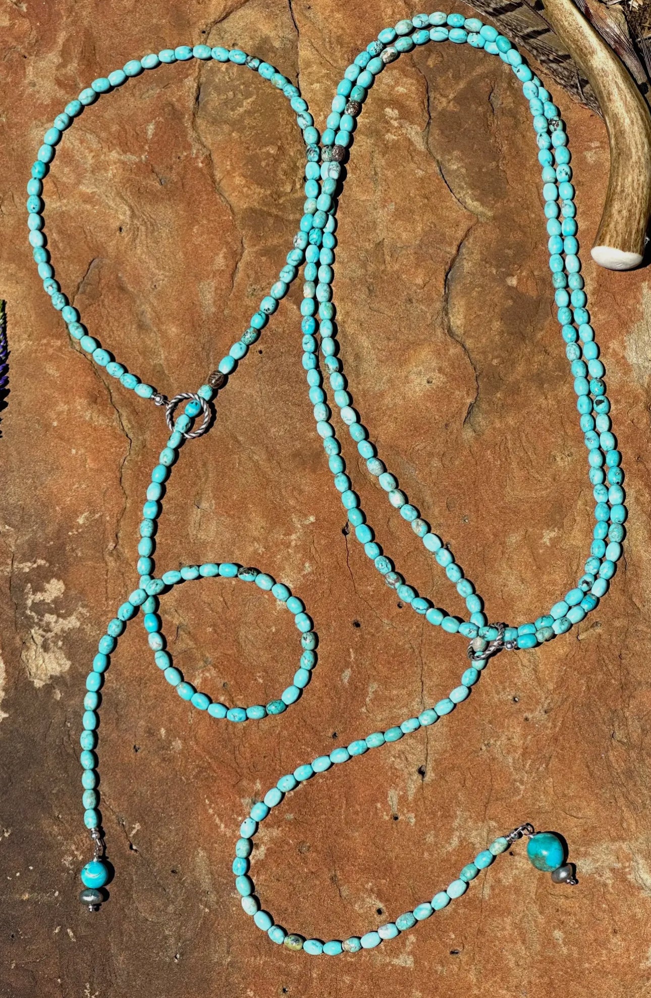 Turquoise Lariat / Adjustable Necklace