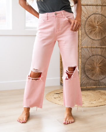 90’s Vintage Flare in Powder Pink