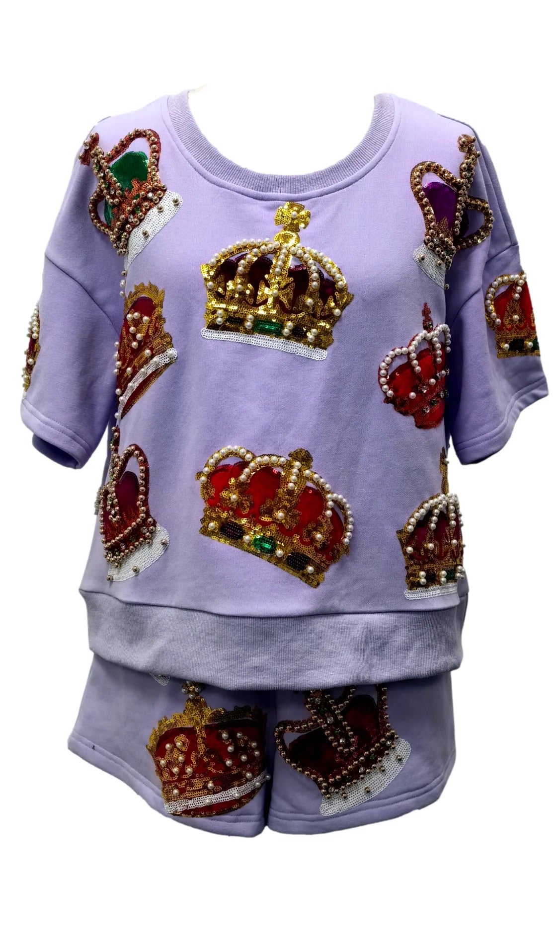 Lavender Scattered Crown Top