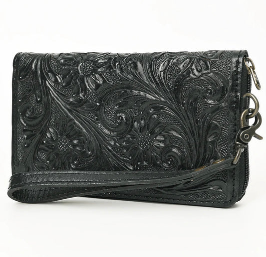 AD Tooled Zip Wallet