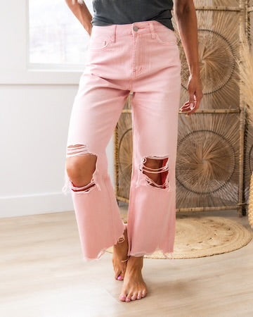 90’s Vintage Flare in Powder Pink