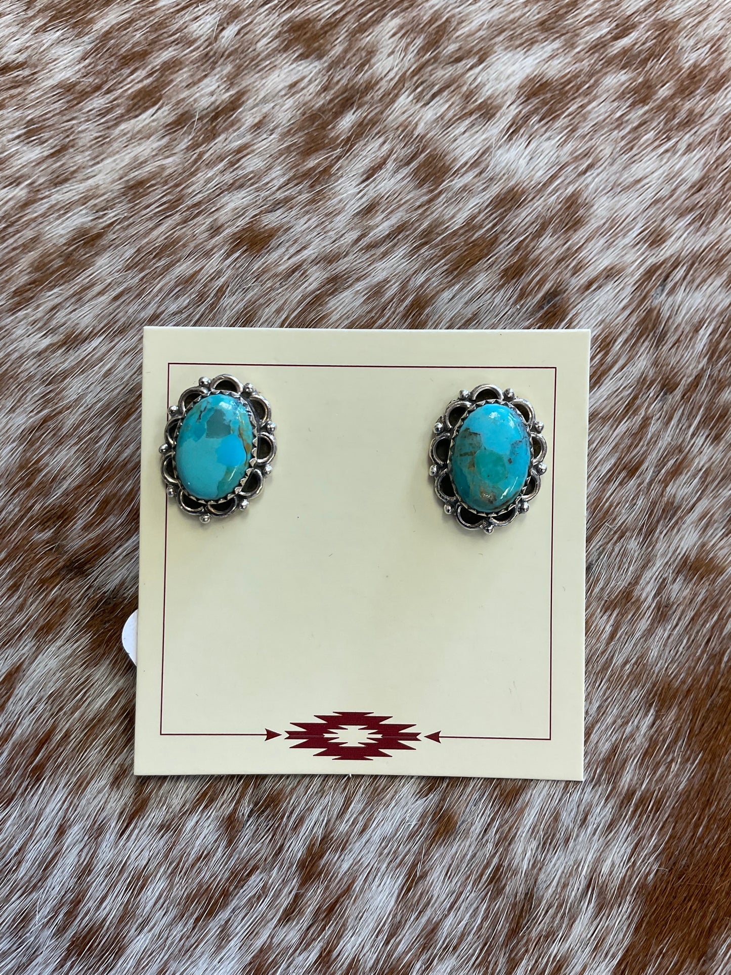 authentic turquoise & sterling silver earrings