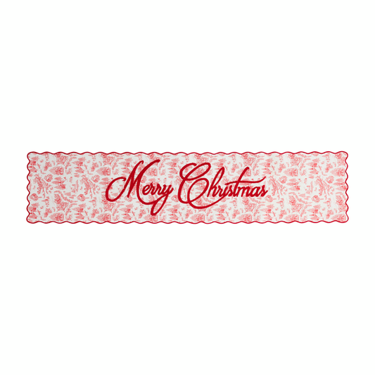 Christmas Toile Table Runner