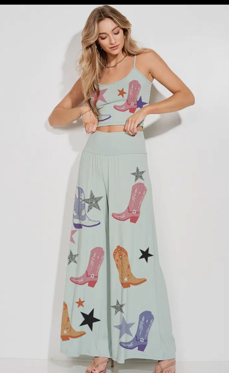 Boots N Stars Crop Set