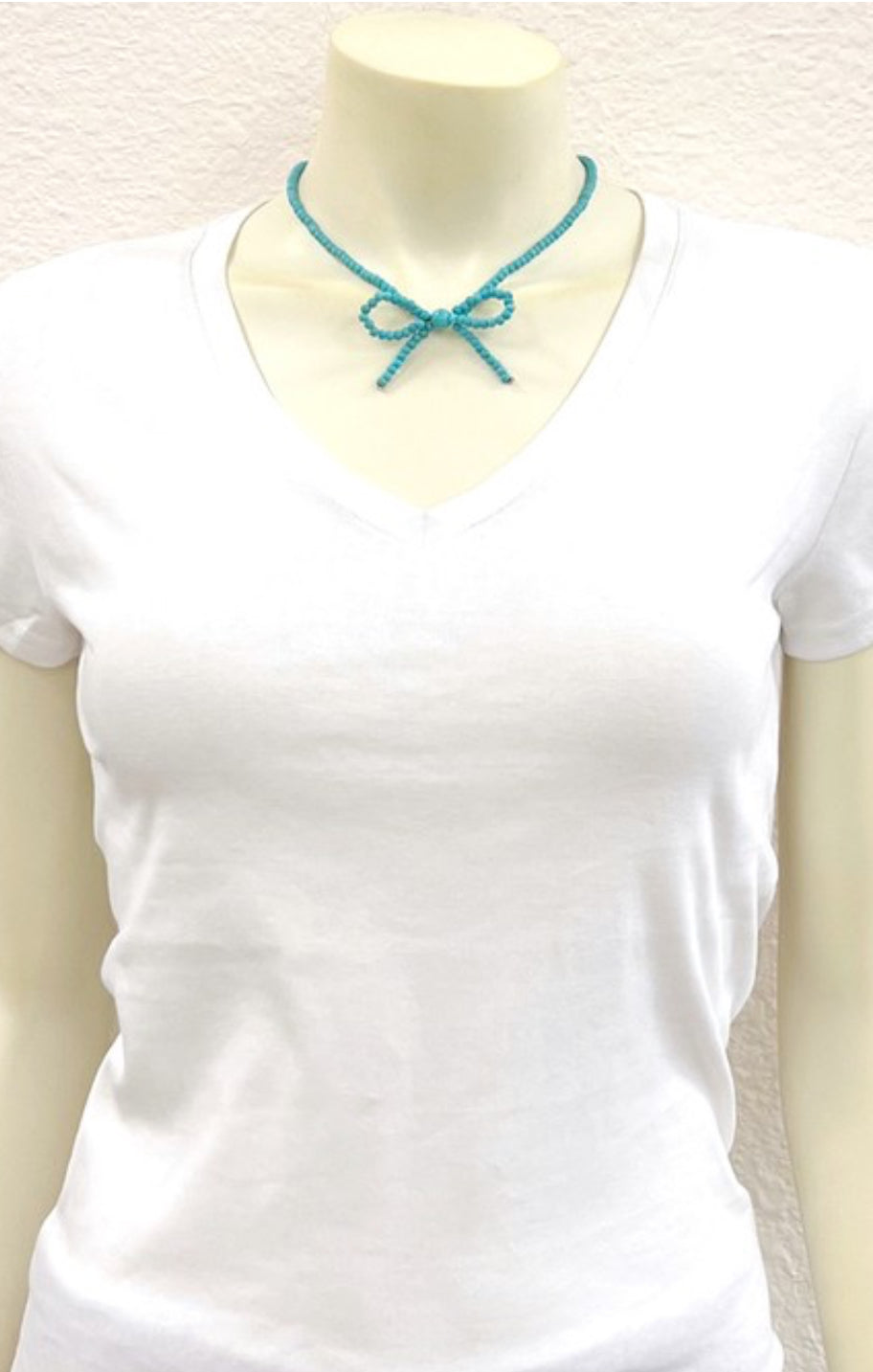 Turquoise Bow Necklace