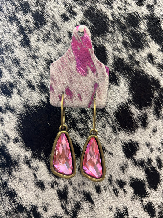 Pink Crystal Earrings