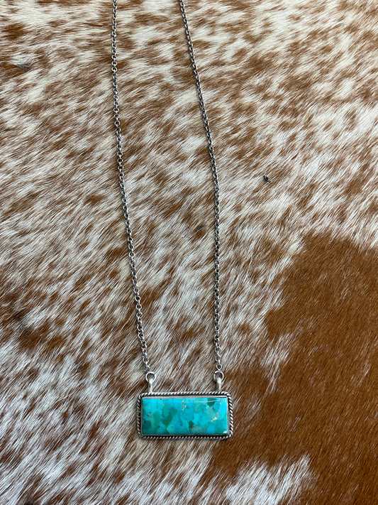 authentic turquoise & sterling silver necklace