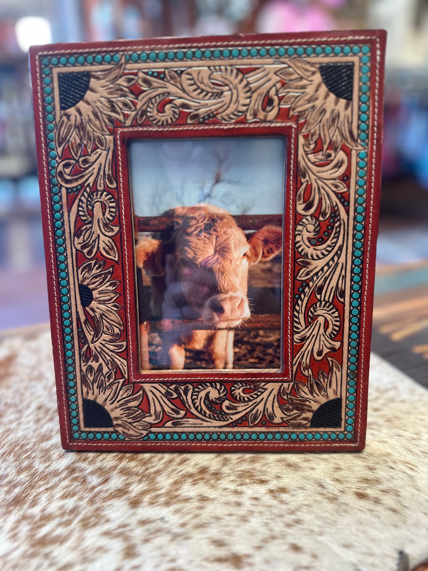 Hand Tooled Picture Frame