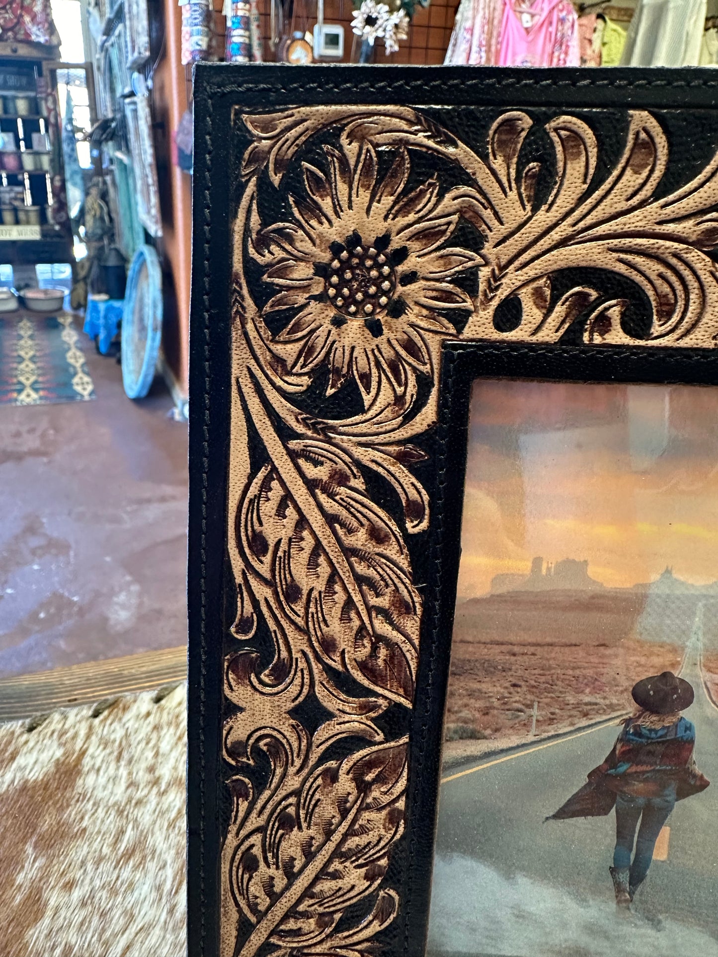 Hand Tooled Picture Frame