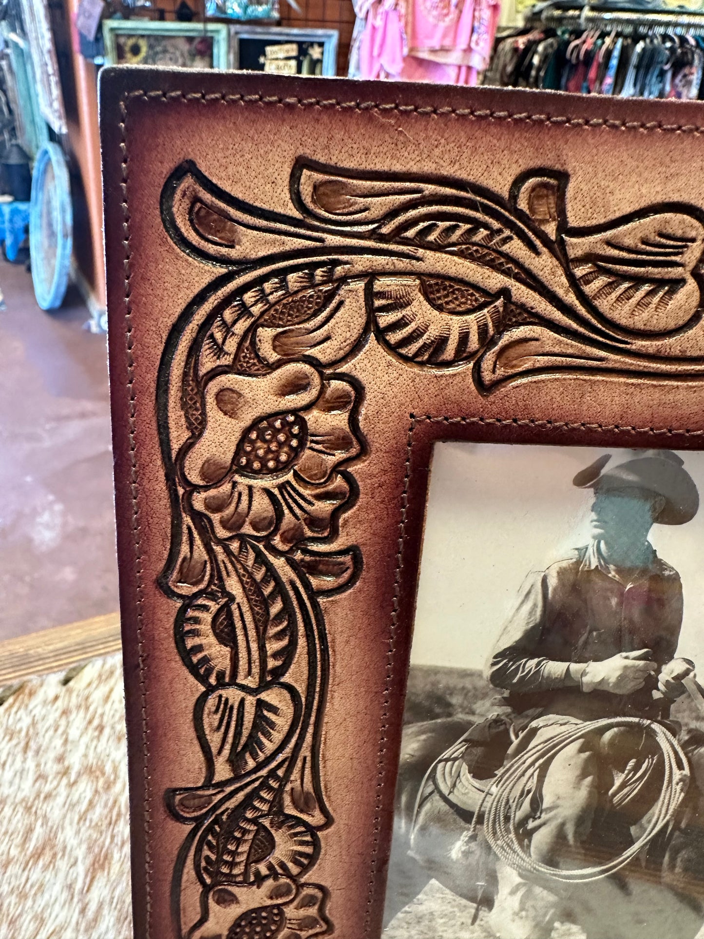 Hand Tooled Picture Frame