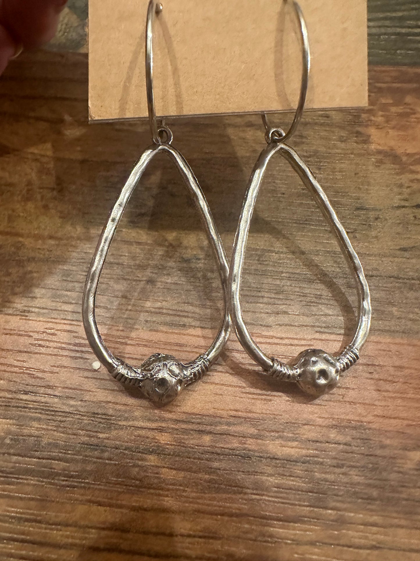 Hammered Teardrop Earrings