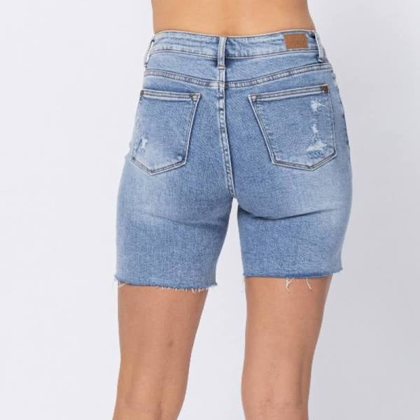 Judy Blue Denim Patch Shorts