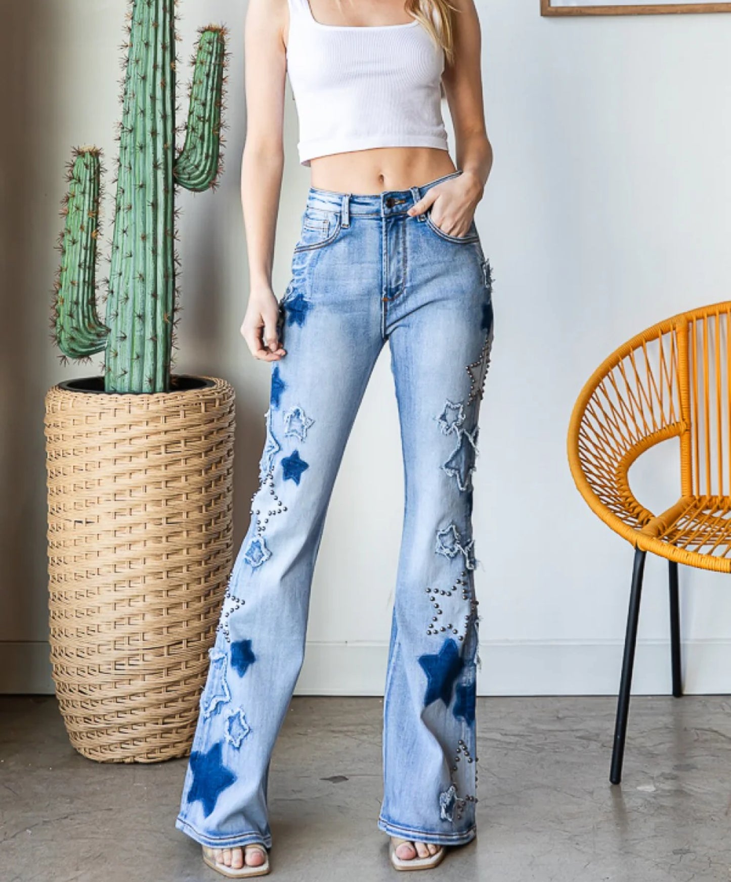 Star Studded Denim Jeans