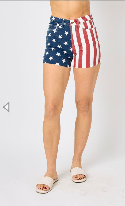 Judy Blue Americana Flag Shorts