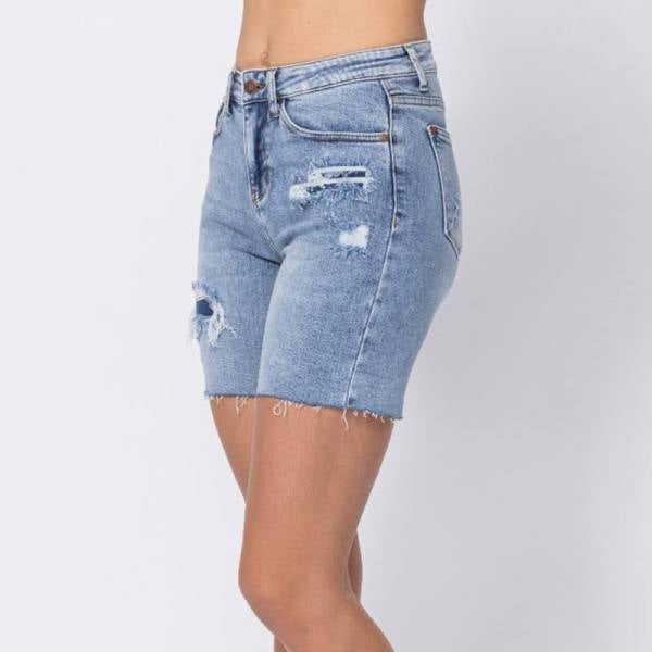 Judy Blue Denim Patch Shorts