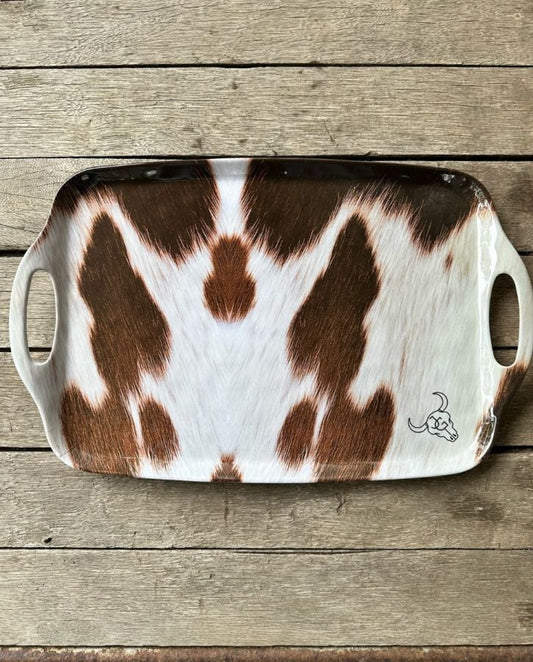 Cowhide Handle Tray