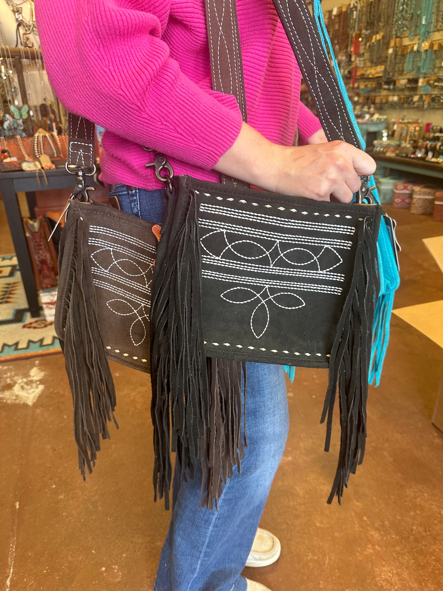 AD Western Fringe Crossbody