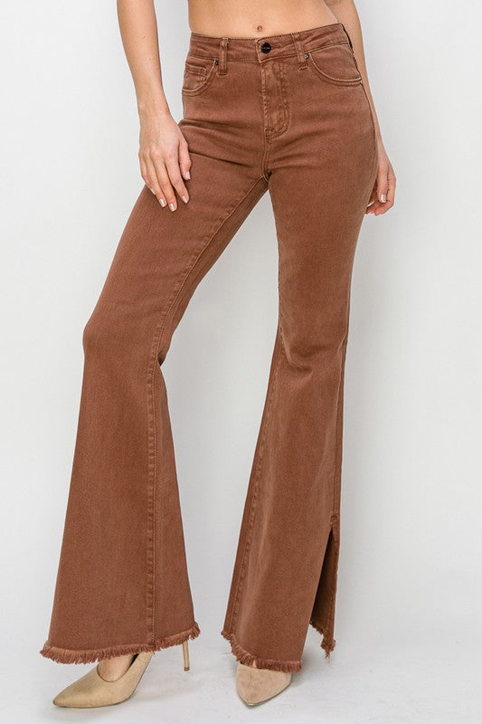 Risen High Rise Flare Side Slit Pants