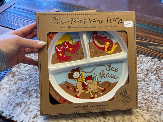 YeeHaw Western Toddler Plate