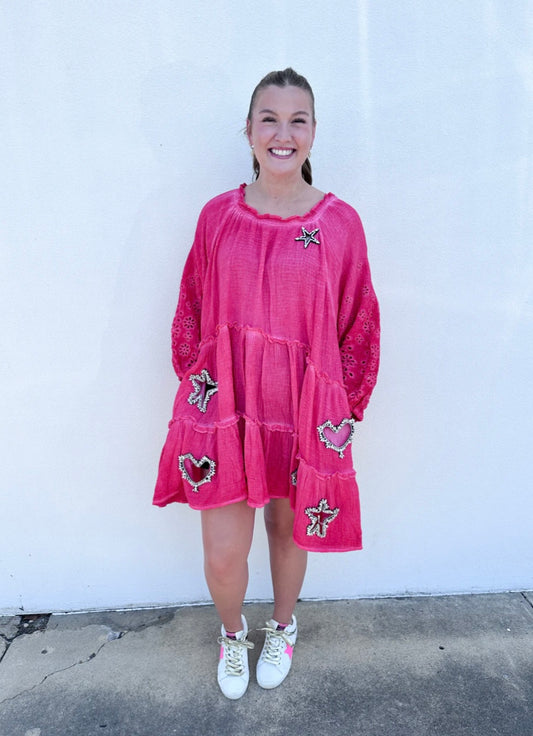 Star Heart Rhinestone Tunic or Dress