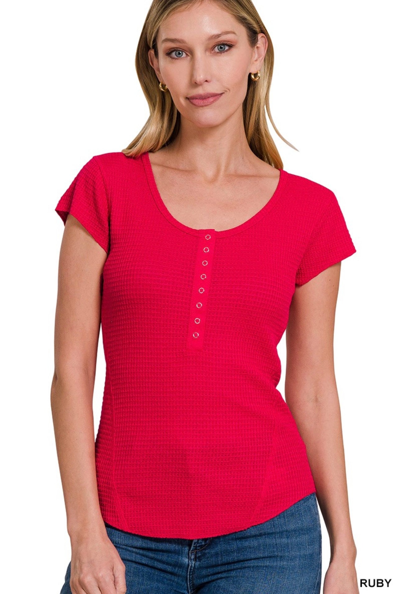 Zenana Baby Waffle Top