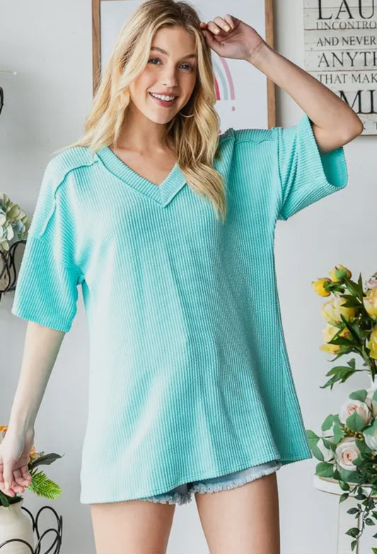 Short Sleeve Urban Ribbed Top