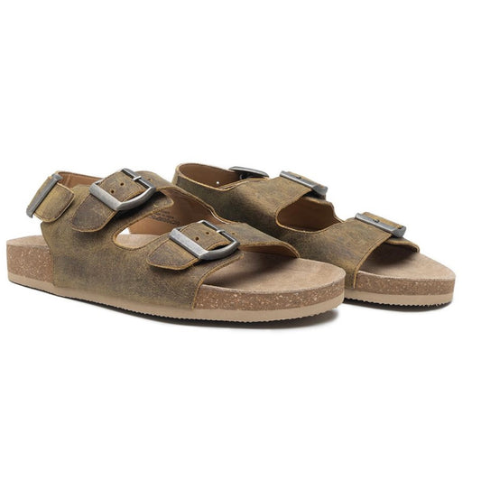 Mountain Path Leather Sandals in Suede