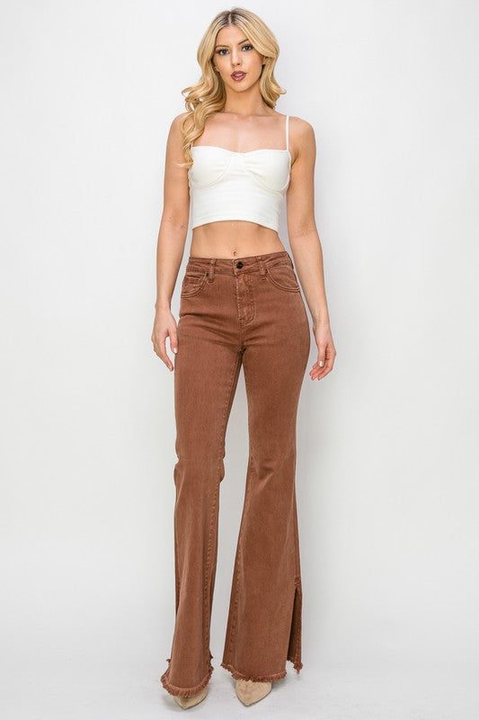 Risen High Rise Flare Side Slit Pants