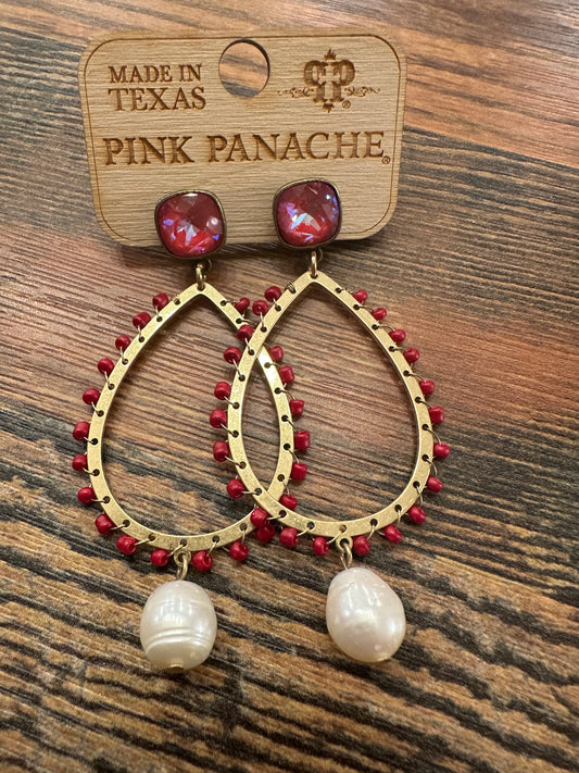 Pinky Teardrop Earrings