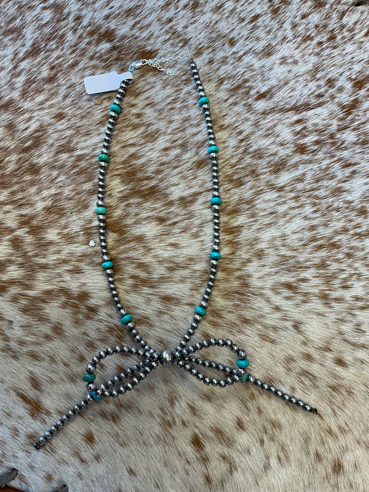 Tracy Turquoise Bow Authentic Necklace