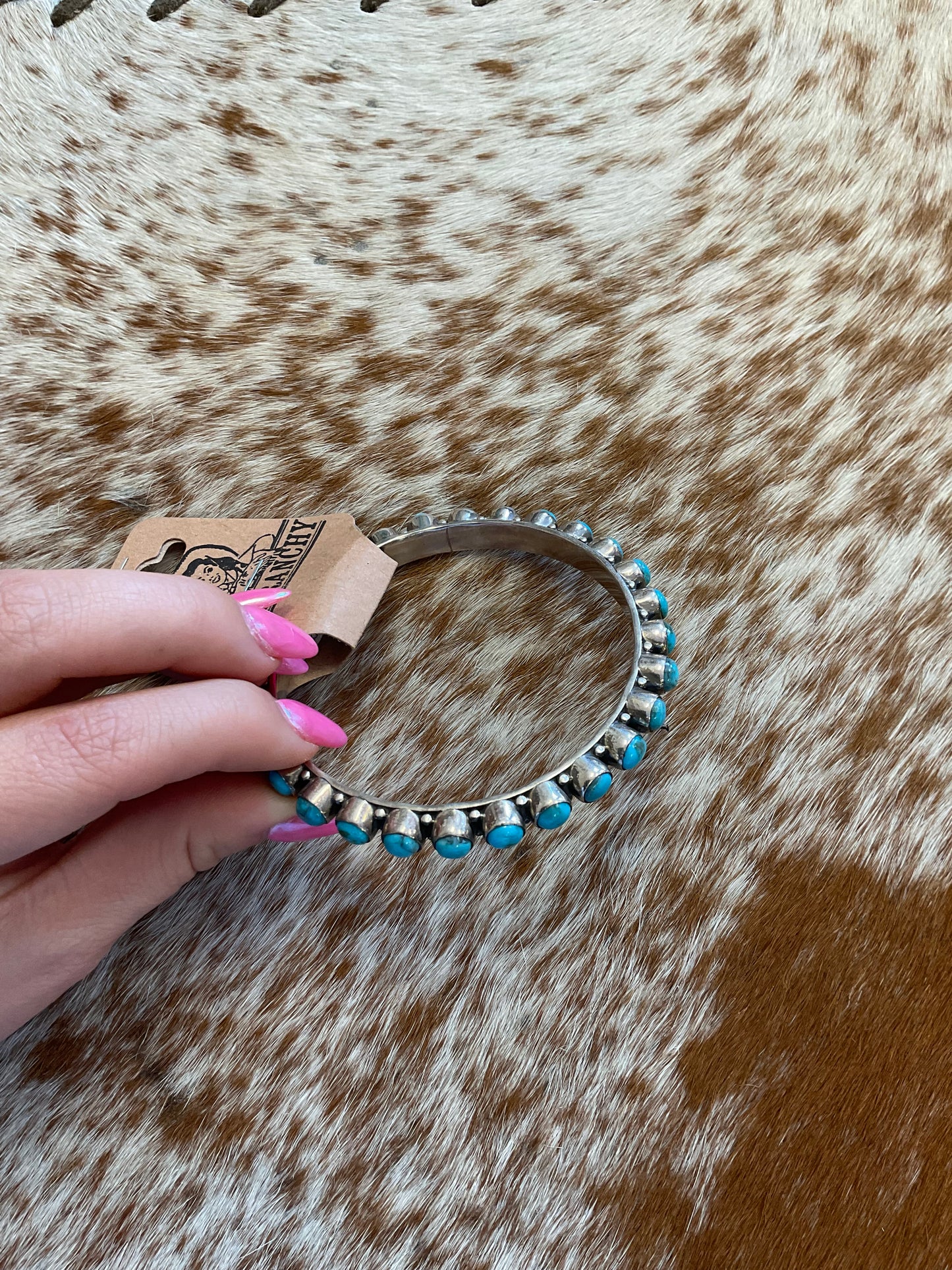 Genuine turquoise cuff