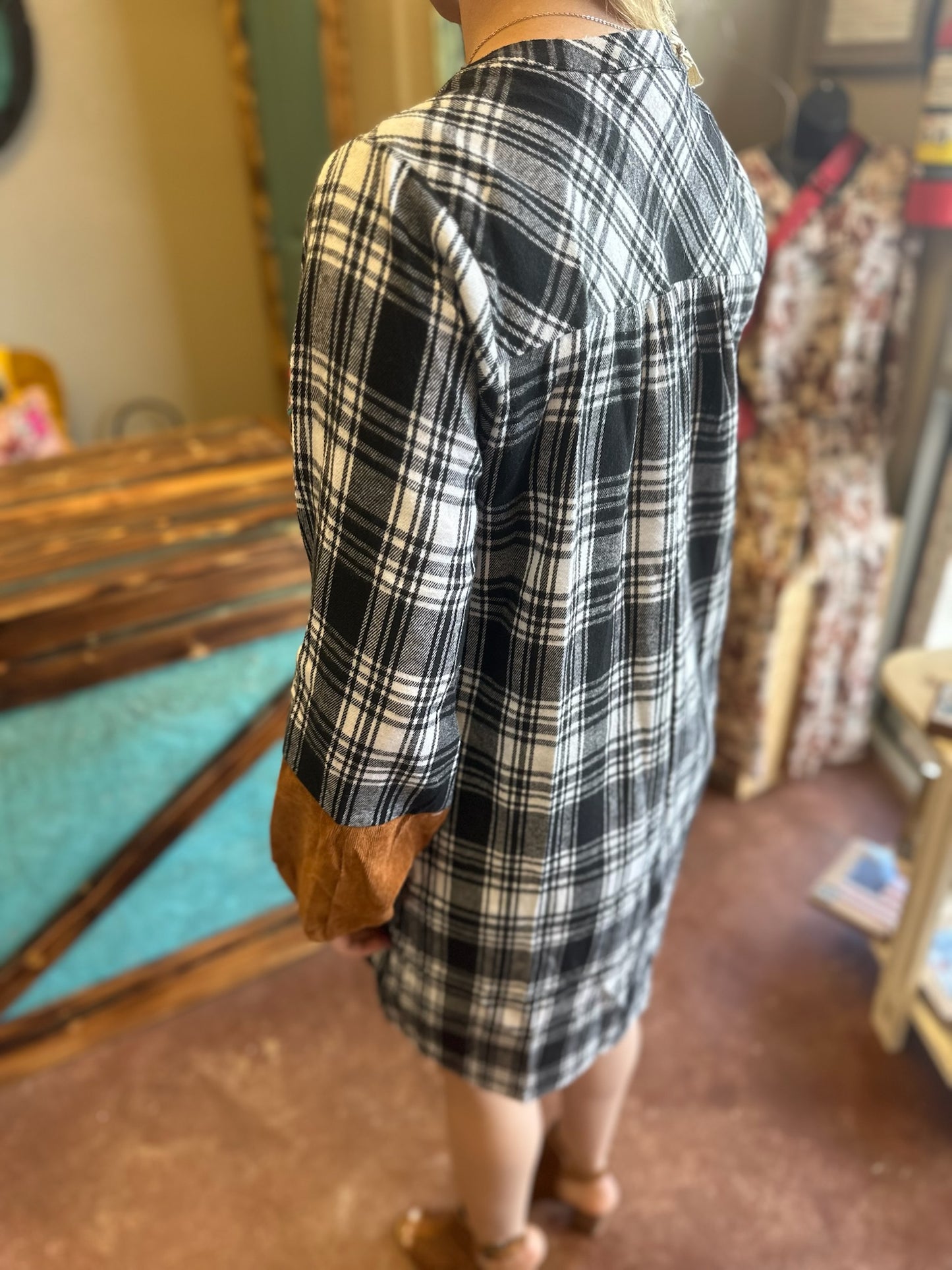 Savanna Jane Plaid Longsleeve Dress