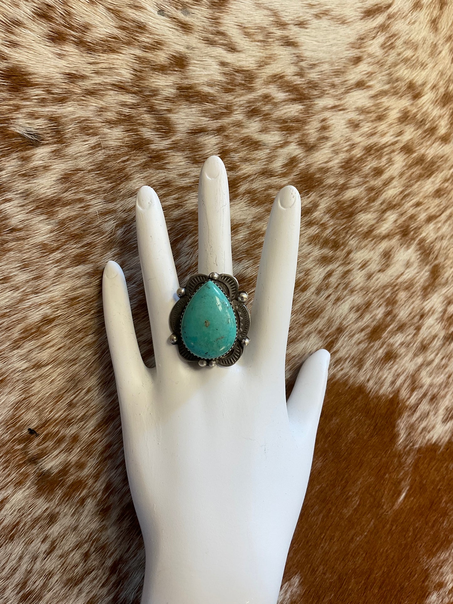 Genuine turquoise/sterling silver rings