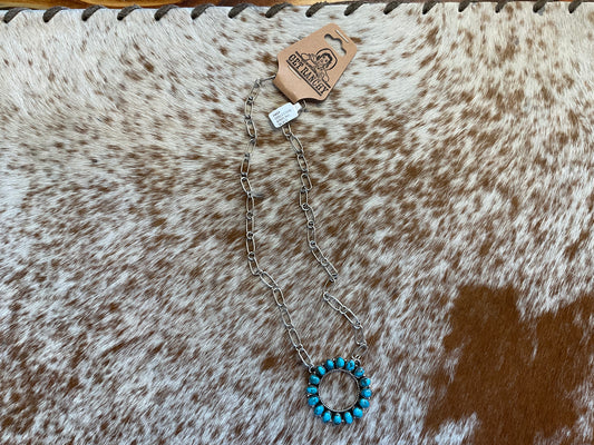 authentic turquoise & sterling silver necklace